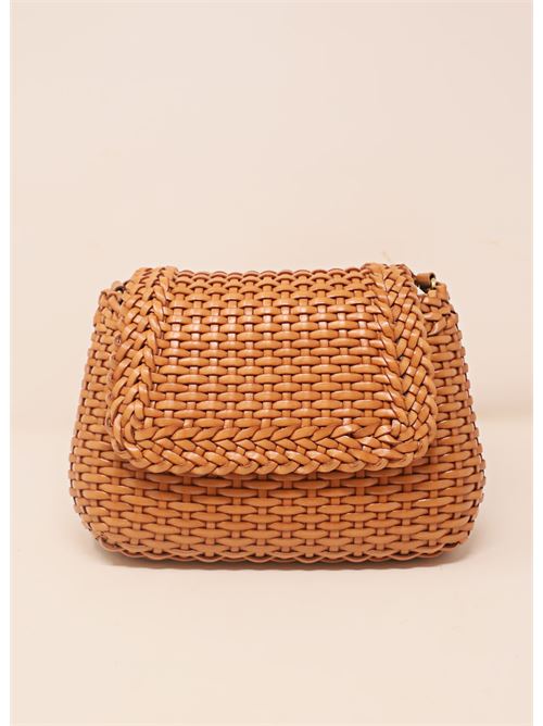 borsa in pelle intrecciata pesca Laboratorio Capri | 602PEACHPUFF